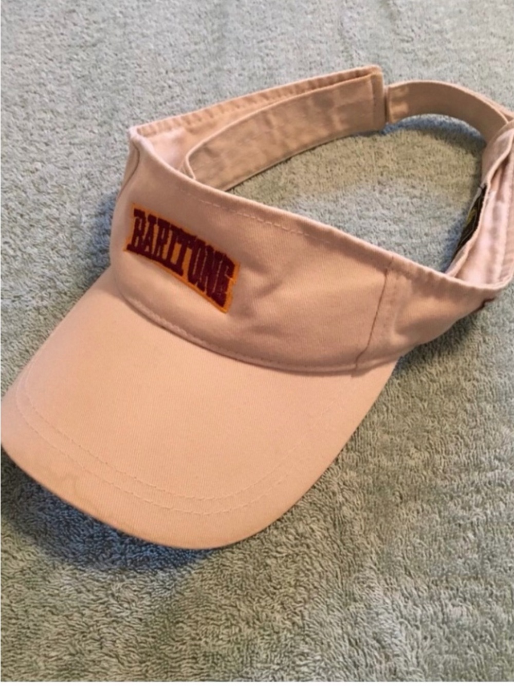 Cobra visor Baritone music band tan unisex adjustable back strap embroidered